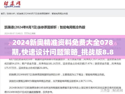2024新奥精准资料免费大全078期,快速设计问题策略_挑战版8.856