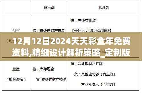 12月12日2024天天彩全年免费资料,精细设计解析策略_定制版5.752
