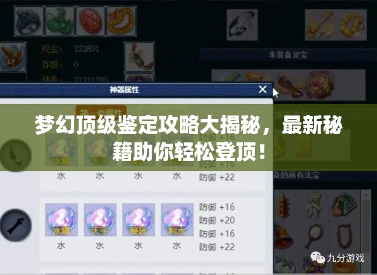 梦幻顶级鉴定攻略大揭秘,最新秘籍助你轻松登顶!