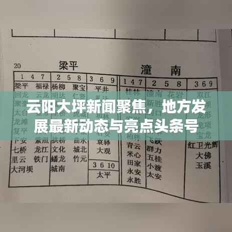云阳大坪新闻聚焦,地方发展最新动态与亮点头条号